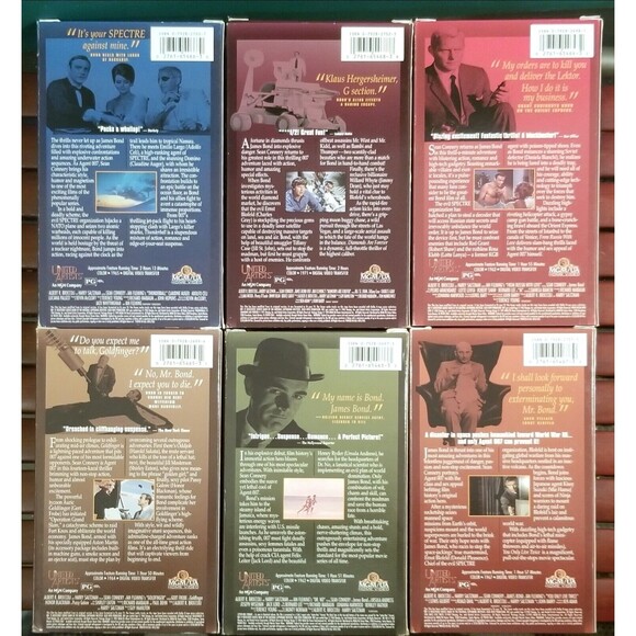 6 VHS Tapes The James Bond 007 Collection Deluxe Letterbox Format Sean Connery - Picture 2 of 5